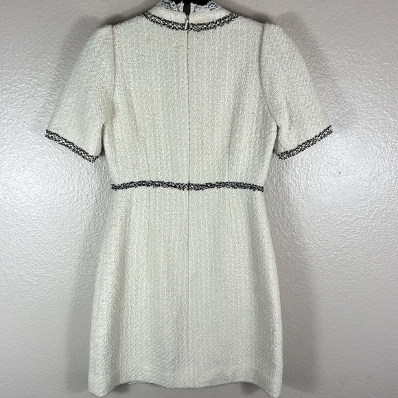 Sandro Paris Arielle Off-White Tweed Mini Dress - Picture 6 of 13